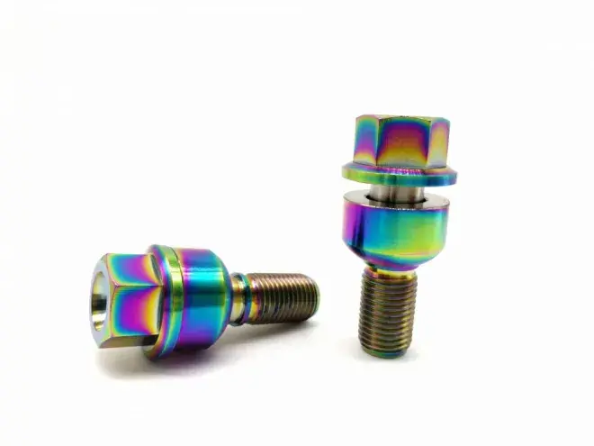 Grade 6Al4V Titanium Wheel Bolts – M14×1.5, Compatible with Porsche