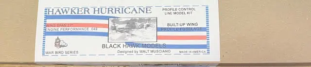 Hawker Hurricane (War Bird Series)- Profile Control Line Model Kit 1