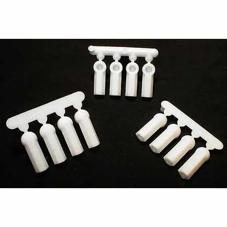 Heavy Duty Rod Ends (12) 4-40 Dyeable White 1