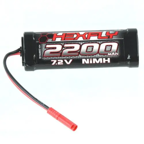 Hexfly 2200Mah Ni-Mh Battery - 7.2V With Banana 4.0 Connector 1