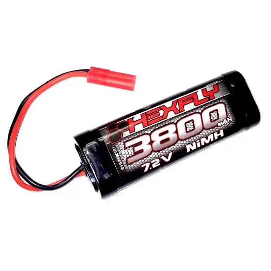 Hexfly 3800Mah Ni-Mh Battery - 7.2V With Banana 4.0 Connector 1