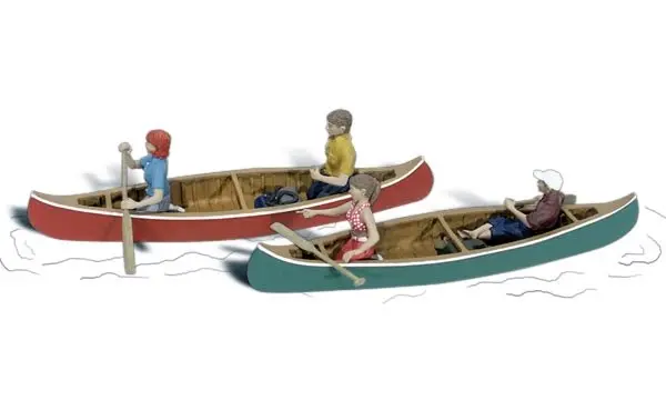 Ho Scale Canoers 1
