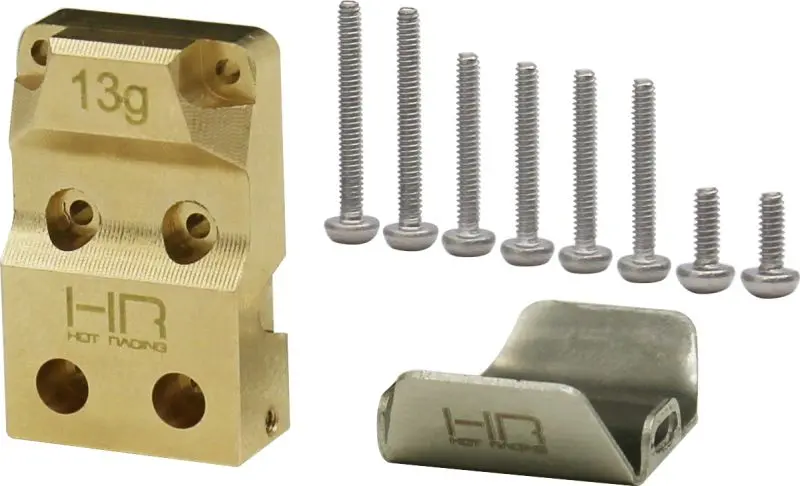 Hr Brass Diff Cover With Ss Skid Plate Scx24 1