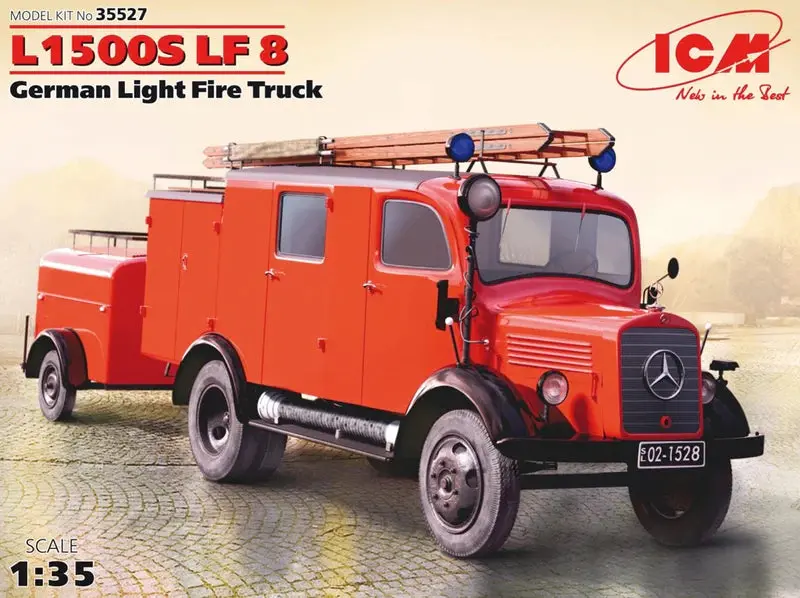 Icm 35527 1/35 L1500s Lf8 German Light Fire Truck 1