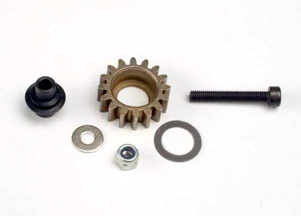 Idler Gear, Steel (16-Tooth)/ Idler Gear Shaft/ 3X8mm Flat Metal Washer/ 8X12x0.5Mm Ptfe-Coated Washer/ 3X6mm Flat Metal Washer/ 3Mm Nylon Locknut 3X20mm Cap Hex Machine Screw 1