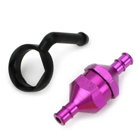 In Line Fuel Filter W/Plug Purple 1