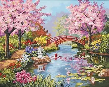 Japanese Garden Paint By Numbers Kit 1