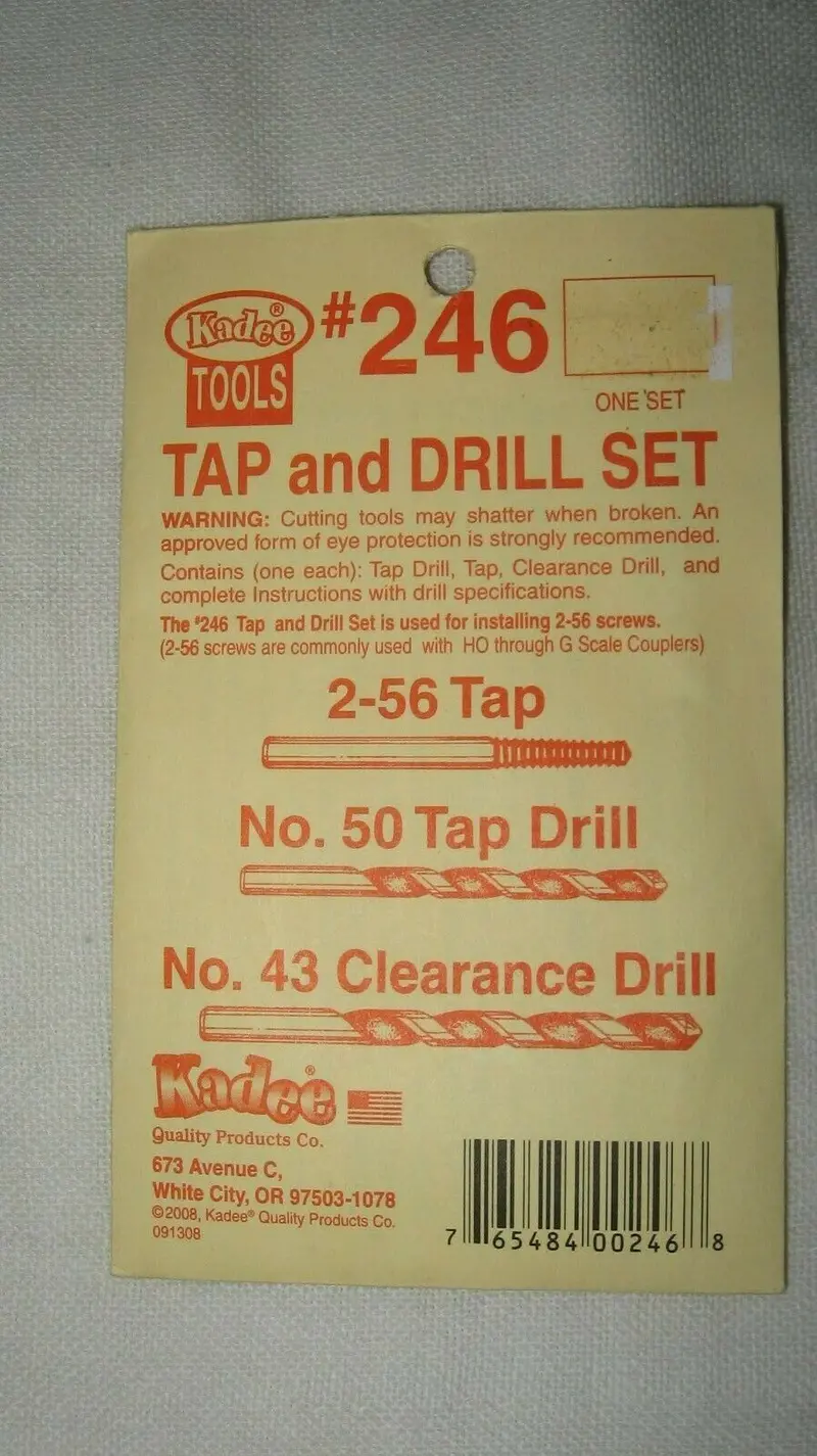 Kadee Tap & Drill Set 1