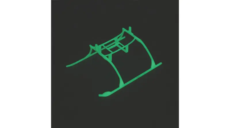 Landing Skid & Batt Mnt Set, Glow In Dark Bmcx 1