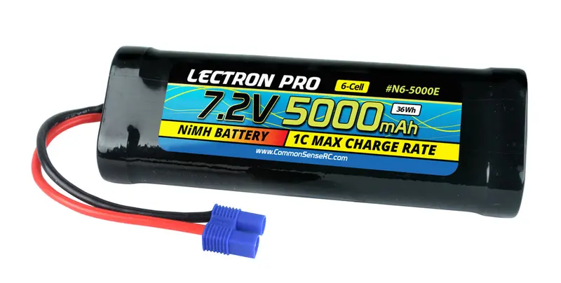Lectron Pro Nimh 7.2V (6-Cell) 5000Mah Flat Pack With Ec3 Connector 1