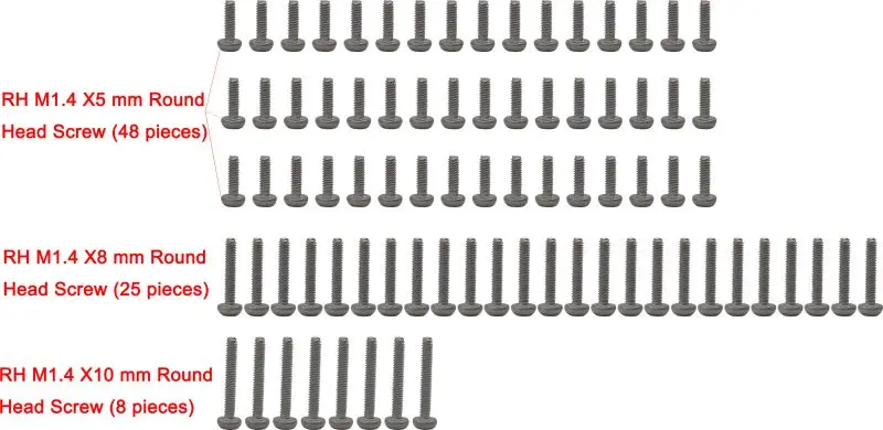 M1.4 Stainless Steel Full Screw Set -Scx 24 1