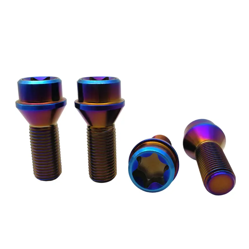M12x1.5X28mm/14×1.5X28mm Titan Torx Kopf Kegelbund Radbolzen Kit 5