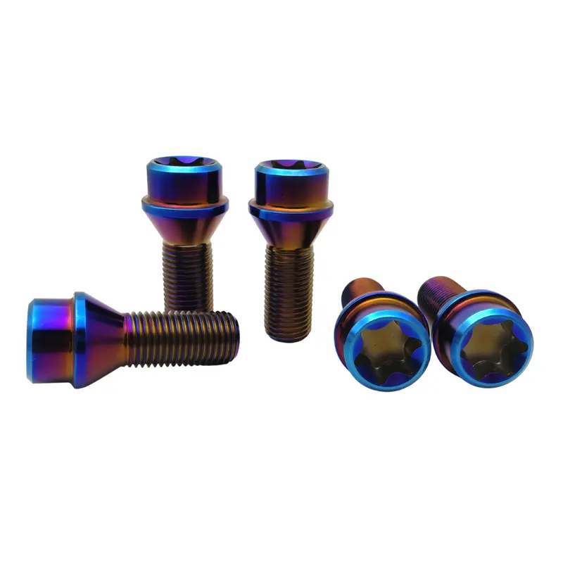 M12x1.5X28mm/14×1.5X28mm Titan Torx Kopf Kegelbund Radbolzen Kit 6