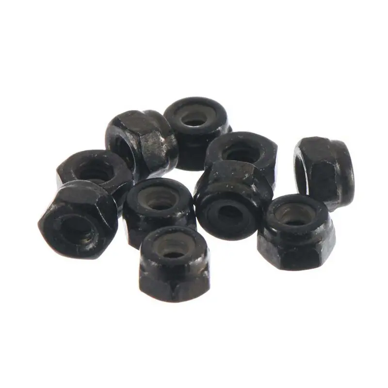 M2 Nylon Locking Hex Nut (Black)(10Pcs) 1