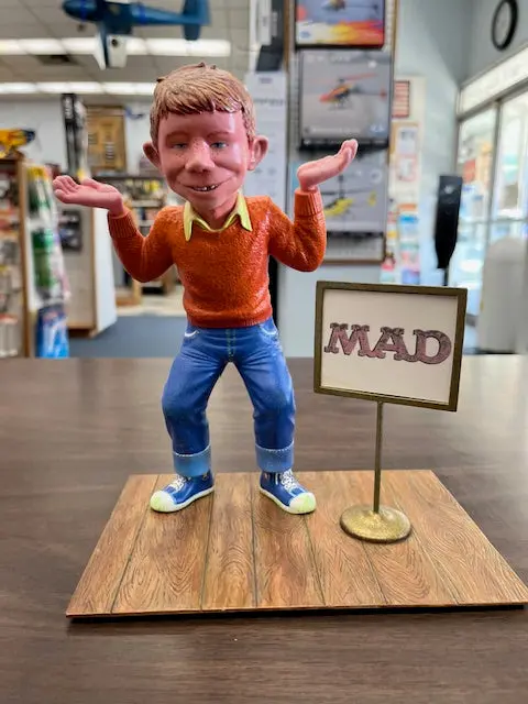 Mad - Alfred E. Newman Figurine Professionally Painted- (Consigned) 1