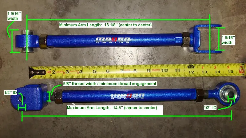 Megan Racing Lexus Is300 01-05 Rear Traction Rods Suspension Lx-0380 2