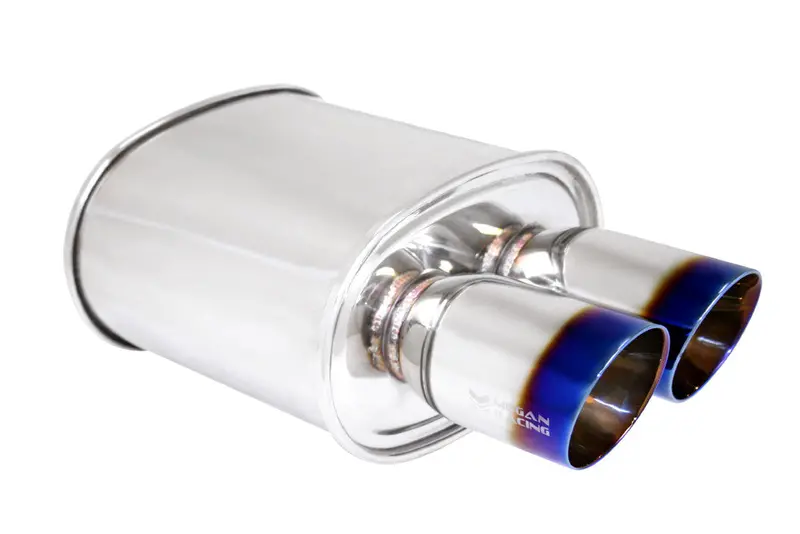 Megan Racing M-Vo Universal Oval Muffler Rolled Blue Tip Mr-Mu-Mvo-2 1