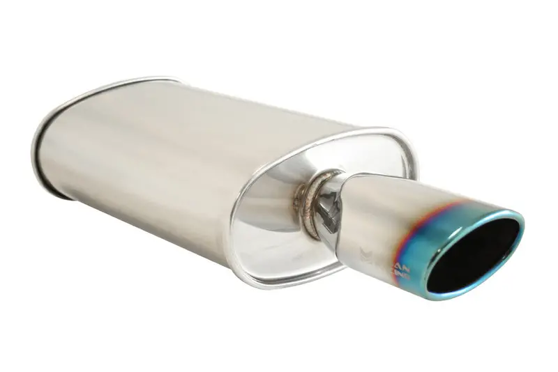 Megan Racing O-St-2 Oval Universal Burnt Tip Muffler Mr-Mu-Ost-2 1