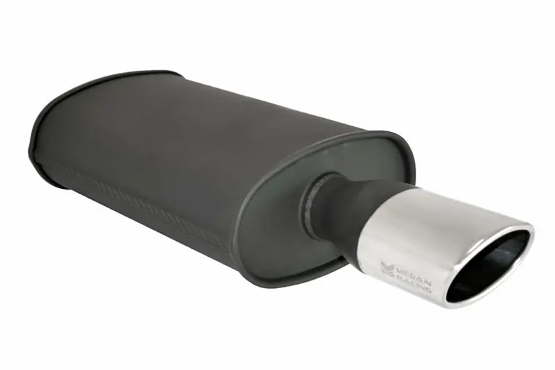 Megan Racing O-St Oval Universal Muffler Matte Black Mr-Mu-Ost-B 1