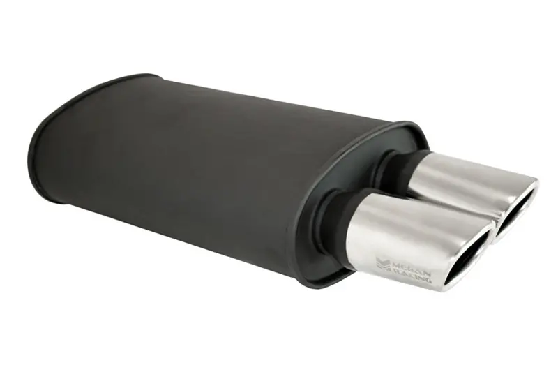 Megan Racing O-Va-B Oval Universal Dual Tip Muffler Mr-Mu-Ova-B 1