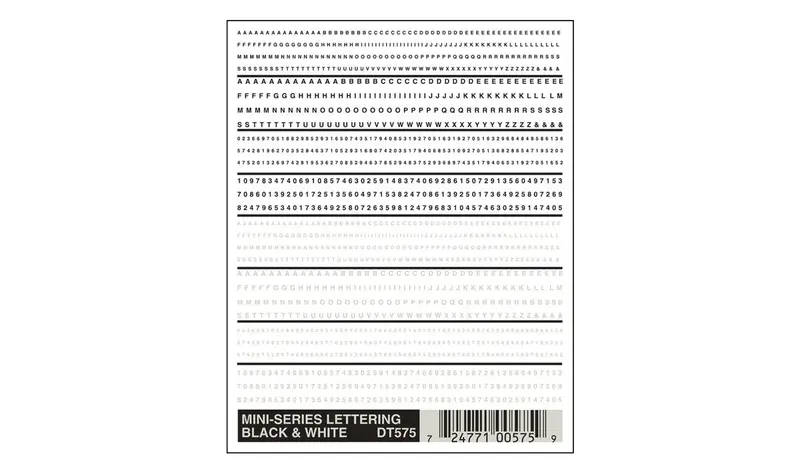 Mini-Series Lettering Black And White Decals 1