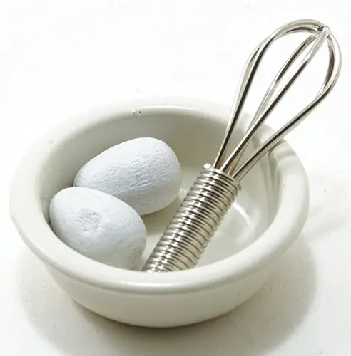 Miniature Mixing Bowl With Two Eggs And A Whisk 1