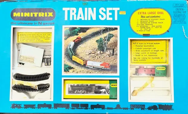 Minitrix Train Set- N Scale- 060 B&O #3 Car Freight 1