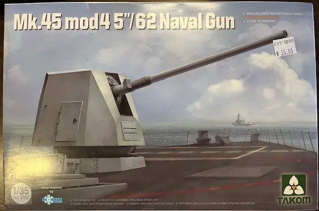 Mk.45 Mod 45"/62 Naval Gun- 1/35 Scale 1