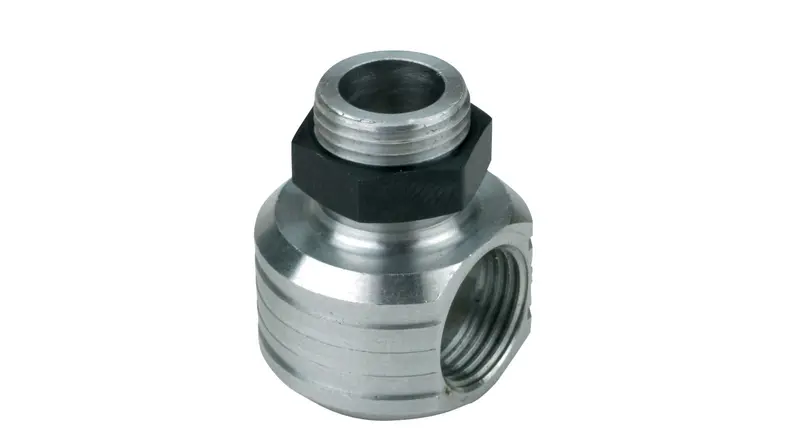 Muffler Right Angle Adapter W/ Nut #50-80A 1