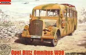 Opel Blitz Bus Omnibus W39 Blitzbus Model Kit 1:72 1