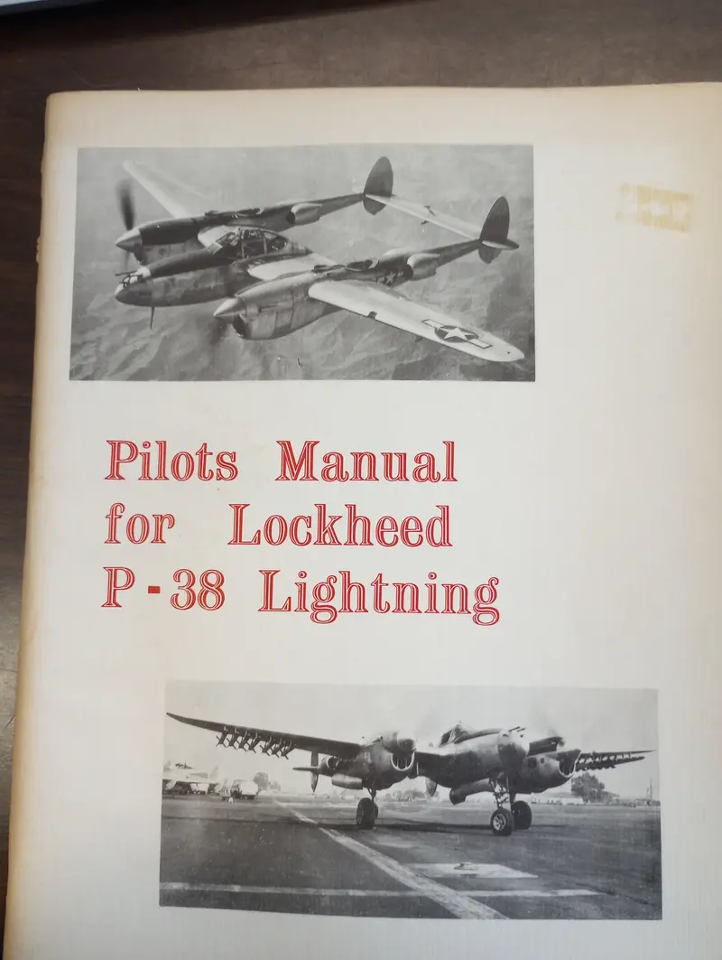 Pilots Manual For Lockheed P-38 Lightning  (Donald L. Keller) 1