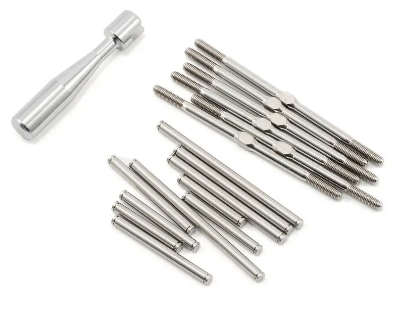 Rc10t2/Gt Titanium Turbnuckle & Hinge Pin Kit 1