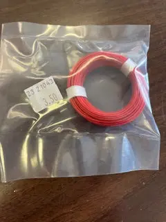 Red 22-Gauge Single Strand Copper Plastic Coated Wire 32' Roll 1