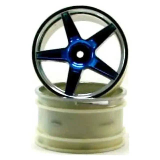 Redcat 06024Pb Chrome Rear 5 Spoke Blue Anodized Rims 2 1