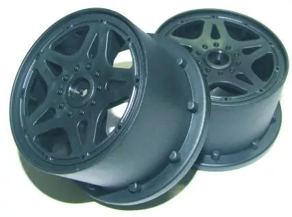 Redcat Racing 69742 Rear Bead-Lock Rims, Black (2Pcs) 1