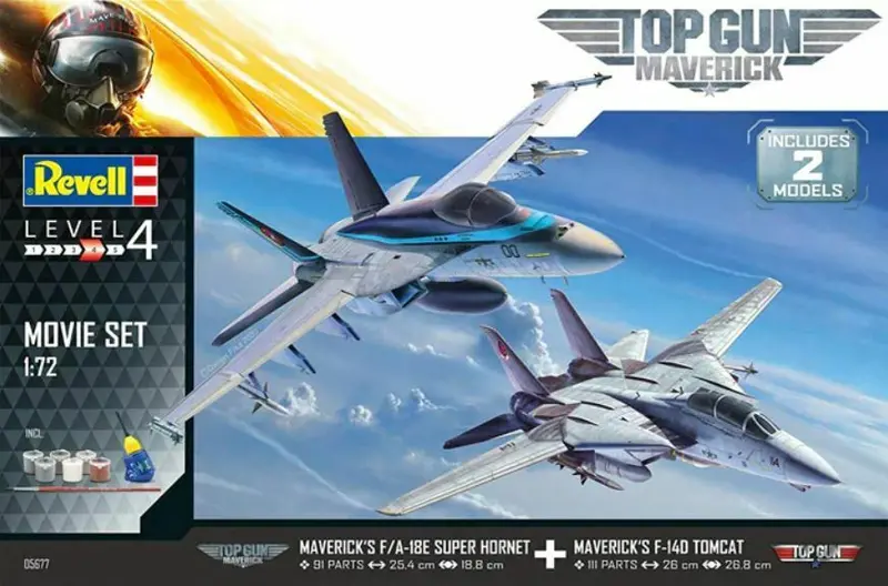Revell 05677 Top Gun Movies Maverick Gift Set Model Kits Hornet & Tomcat 1 72Nd 1