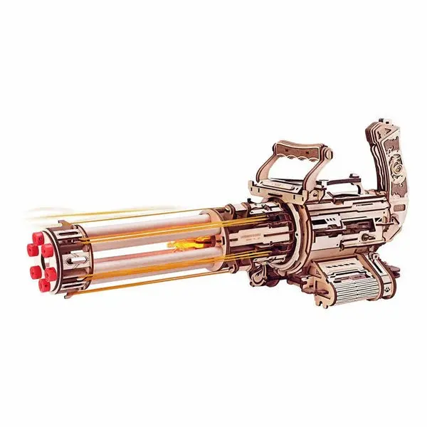 Rotating Barrel Machine Gun Wooden Puzzle 1