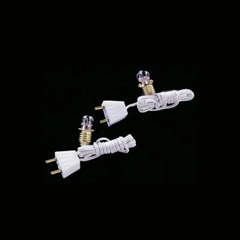 Round Bulb With Socket & Cord, 2Pk 1