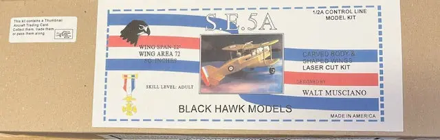 S.E.5A - 1/2A Control Line Model Kit 1