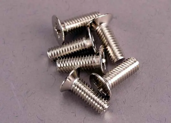 Screws, 4X12mm Countersunk Machine (100-Degree) (6) 1