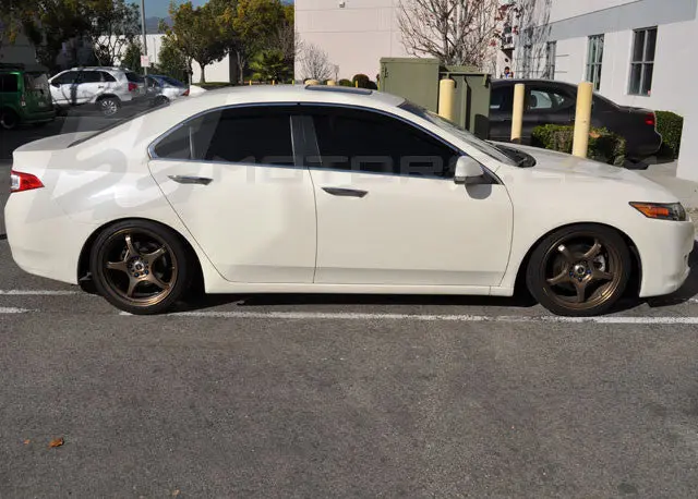 Se 09-14 Acura Tsx Jdm Window Visors W/ Brackets & Chrome Trims 1