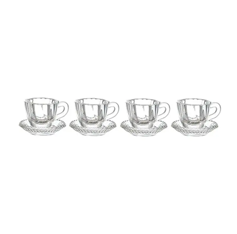 Set Of 4 Victorian Cups With Saucers 1