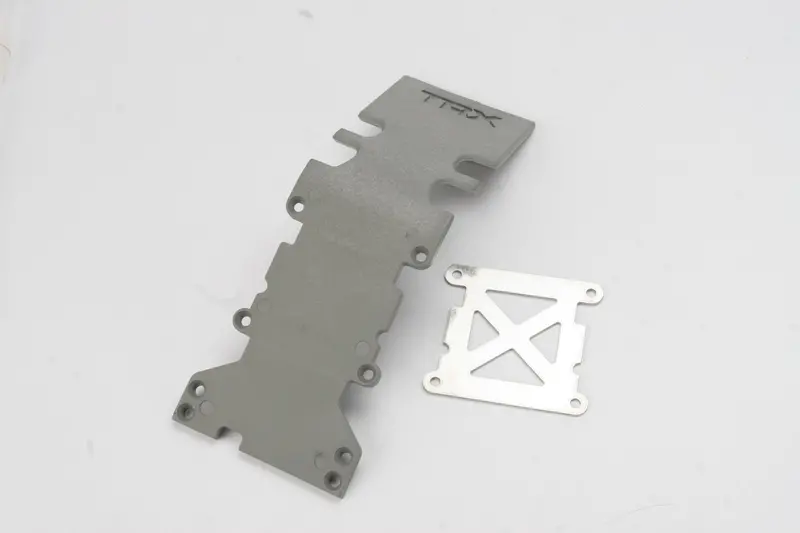 Skidplate, Rear Plastic (Grey)/ Stainless Steel Plate 1