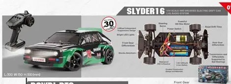 Slyder16 - 1/16 4Wd Brushed Drift Car Rtr 1