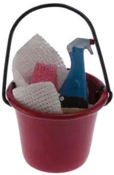 Soap Bucket With Scrub Brush, Clener And Sponge 1
