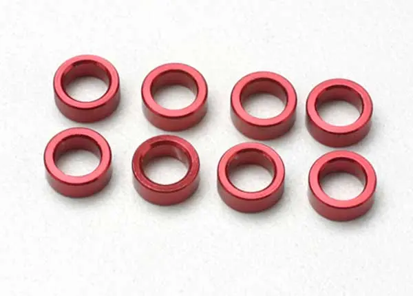 Spacer Pushrod Aluminum Red (8) 1