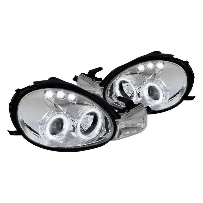 Spec-D 00-02 Dodge Neon Halo Projector Headlights Chrome 1