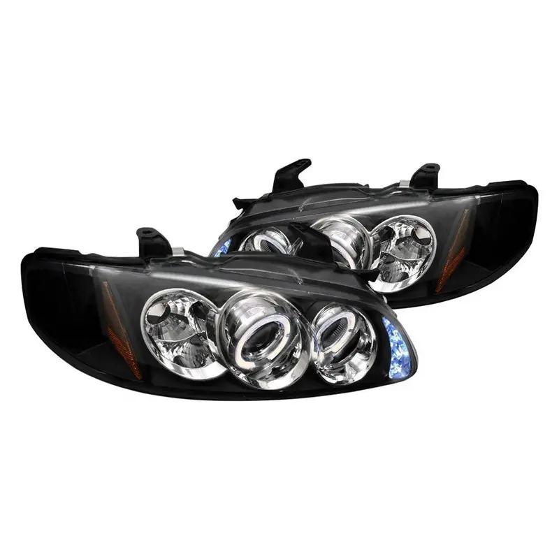 Spec-D 00-03 Nissan Sentra Halo Projector Headlights Black 1
