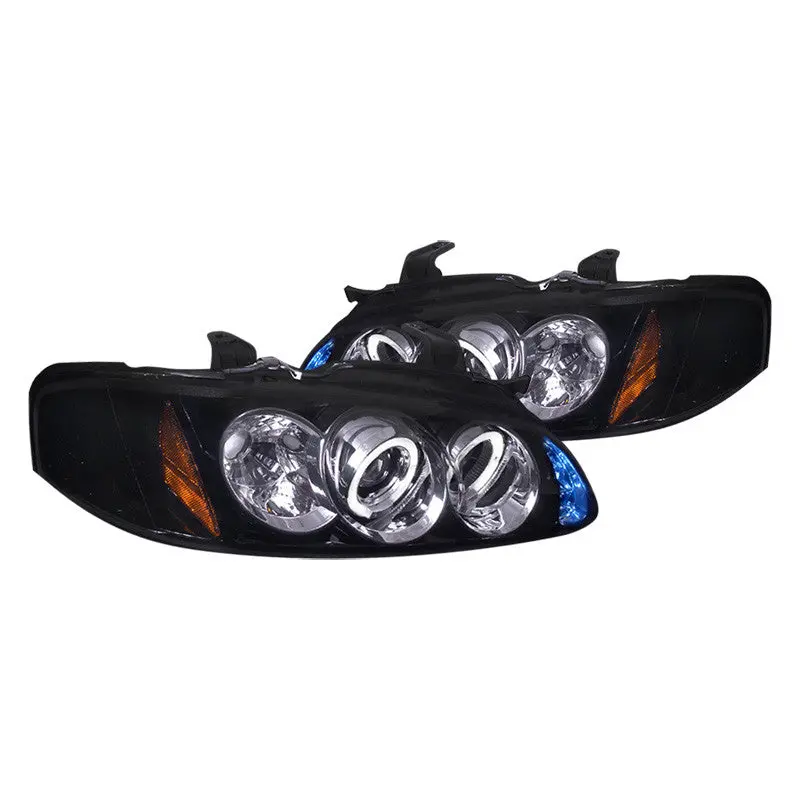 Spec-D 00-03 Nissan Sentra Halo Projector Headlights Smoked 1