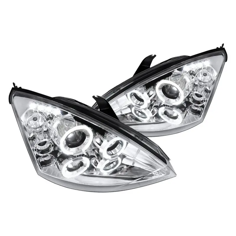 Spec-D 00-04 Ford Focus Halo Projector Headlights Chrome 1